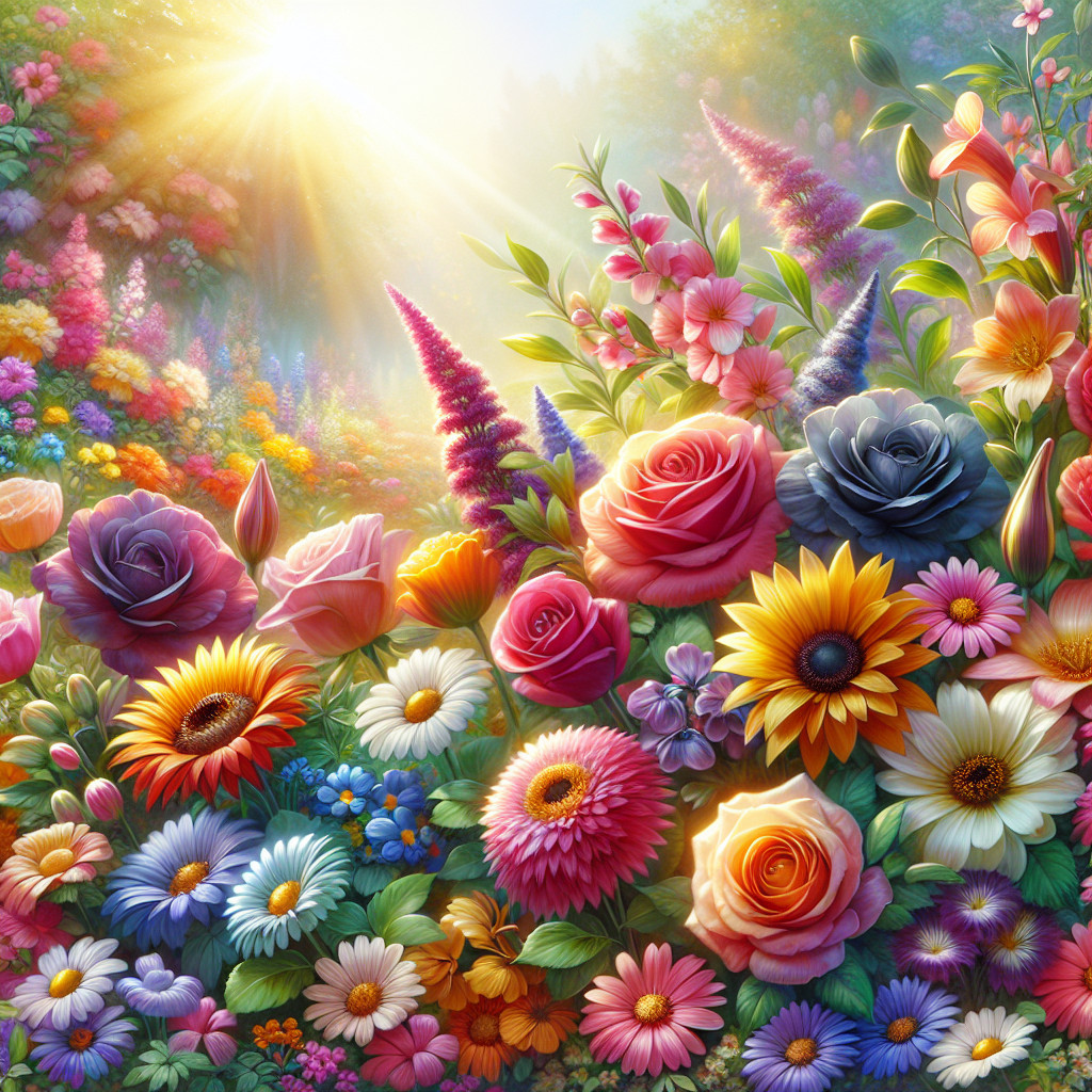 Kolorowe kwiaty na letnie rabaty