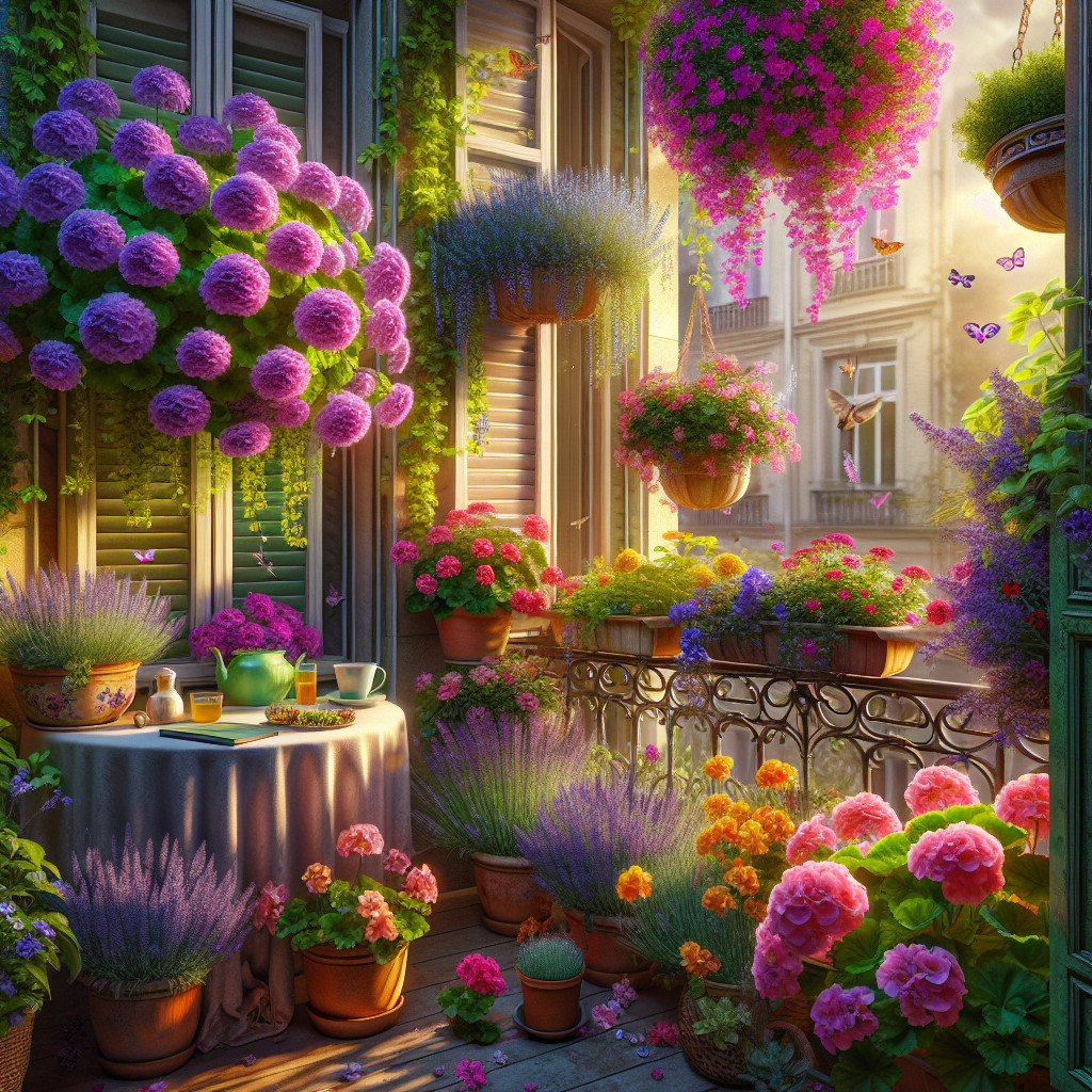 Rośliny kwitnące na balkonie: Jak cieszyć się kolorami przez sezon?
